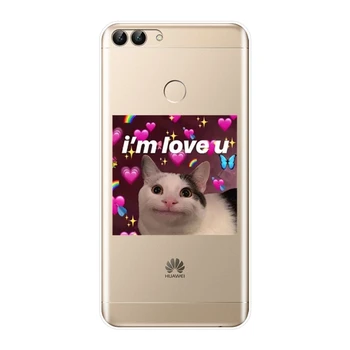 Smešno Mačka, Pes Primeru Telefon Za Huawei P20 Pro Lite P9 P10 Plus P Smart Silikonski Mehko Hrbtni Pokrovček Za Huawei P7 P8 P9 Lite Mini 2017