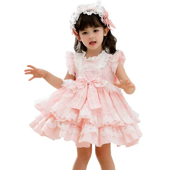 Baby Dekle španske Kraljeve Obleke za Malčka, Butik Oblačila Otrok Španija Obleka za Malčke Rojstni dan, Krst Lolita Žogo Obleke