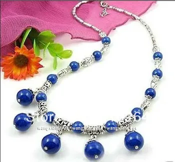 $wholesale_jewelry_wig$ brezplačna dostava Očarljiv!Tibet /Egiptovski lapis lazuli Obeski Ogrlica