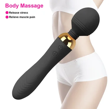 IKOKY G Spot Dvojno Motorji Močan 18 Hitrosti Telesa Massager Vibrator za Klitoris Nastavek Stimulator Ženski Masturbator AV Čarobno Palico