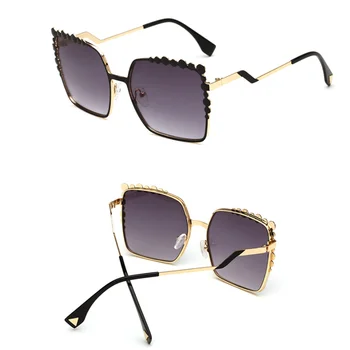 Visoko Kakovostne kovine sončna očala Kvadratnih sončna očala, moška sončna očala mačje oko kovinski modna sončna očala UV400