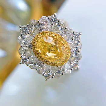 Nova napredna oblika velik kamen svetel obroč bakreni prstan lady elegantno temperament modni dodatki dekle vsestranski nakit