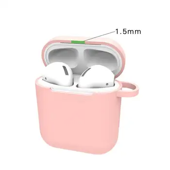 Barva Anti-izgubil Brezžične Slušalke Primeru Za AirPods 2/1 Primeru Apple Silikona Primeru Obroč Pokrov Polje Vrečke