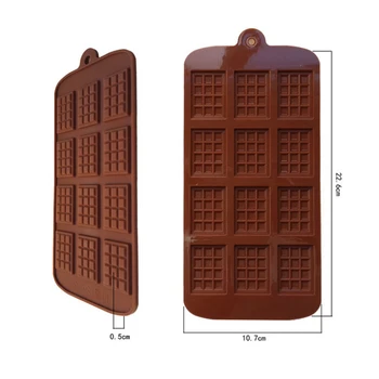 Silikonski Čokolada, Vaflji Plesni Non-stick Bakeware Torto Plesni Pan Puding Maker Plesni Domači Kuhinji Peko, Kuhanje Pripomoček DIY