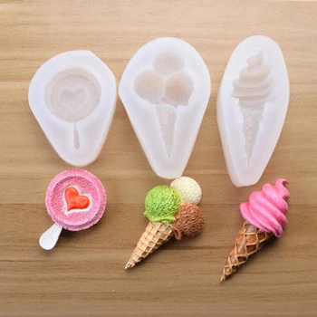 Silikonski Torto Plesni DIY Sladoled Lollipop Oblikovan Fondat Plesni Sladkorja Obrti Čokolada Plesni Pecivo Orodje Pekovski Dodatki