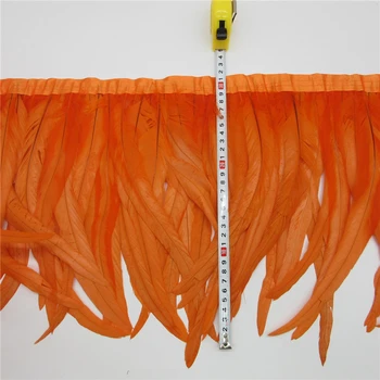 Debelo 30-35 CM Oranžna Piščanec Petelinji Rep Perje Okraskov Trakovi za svate Oblačila Petelin Pero Trim