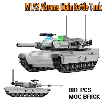 Vojaške Glavni Bojni Tank Model gradniki DIY Moc Vojske Tehnika Mecha Avto WW2 Vojak Številke Človek Mini Opeke Igrače Za Fante