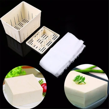 DIY Plastičnih Tofu Pritisnite Plesni Domače Tofu Plesni Sojina Skuta Tofu, Izdelava Kalupa S Sirom Krpo Kuhinja, Kuhanje Orodje Set