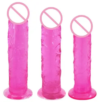 Jelly vibrator Sesalni Ženska Masturbacija Realističen Penis G-spot Orgazem Analni Čep Sex Igrače za Ženske Odraslih Izdelka