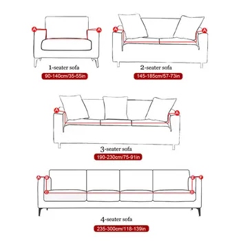 All-inclusive Stretch Kavč Kritje Slipcovers Elastična Kavču Primeru za Drugačno Obliko Kavč Loveseat Stol L-Style Kavč Primeru