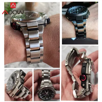 Iz nerjavečega Jekla, Trak Watchband za Casio G-Shock GST-210 GST-W300 400G B100 Moški Šport Kovinski Zamenjava Pasu Watch Dodatki