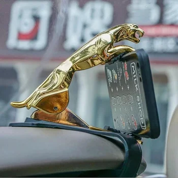 Jaguar HUD Avto Nosilec za Telefon, Leopard Design mobilni telefon, GPS, Stojala za 360 Stopinj Gori Nastavljiv Posnetek Telefon Imetnik Dropshipping