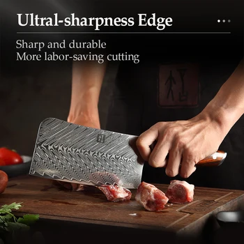 XINZUO 6,5 Cm Kosti Chopper Nož Japonski Damask Jekla Kitajski Kuhinjski Nož Professional Kosti Cleaver Nož Accessaories