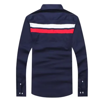 2021 NOVIH Moških bombaž long sleeve majica Faconnable blagovno znamko design Moški camisa bluzo srajce masculina homme moške prugasta vrhovi