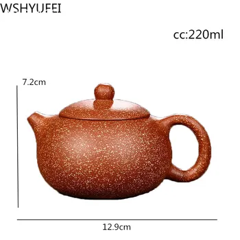 NLSLASI Kitajski verodostojno Yixing čajnik znanih ročno čajnik Xishi Čajniki Vijolično blato po meri darila 188 žogo luknje 220ml