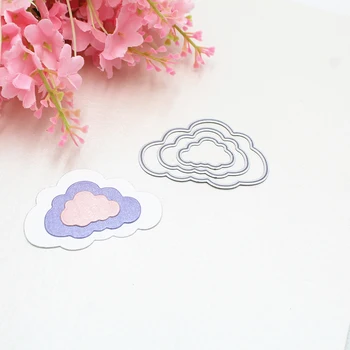 3pcs Cloud-Obliko Rezanje Umre Kovin Okrasni Rezalnik DIY Scrapbooking Šablona Za Album Ročno izdelan Papir Kartice Obrti Orodje
