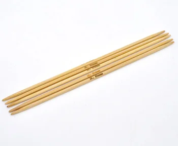 5PCs 2,5 mm Dvojno končalo Bambusa Iglo Krožno Pletenje Igle za DIY Obrti Kvačkanje Kljuke Iglo Loom Orodje Dom Dobave 13 cm Dolg