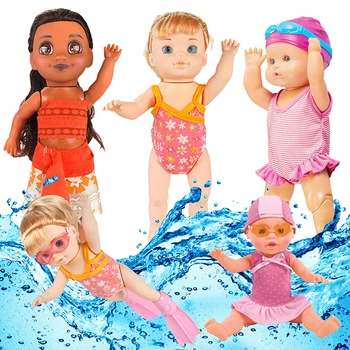 Skupno premično plavanje lutke igrače za dojenčka baby dekleta nepremočljiva plavanje lutka vode izobraževanja smart električni lutke novost