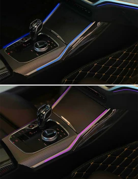 Primerna za BMW G20 2020-2021 centralne nadzorne LED trim, 11-barva notranjosti okoljske svetlobe, prestavi bar svetlobe bar, prvotno namestit