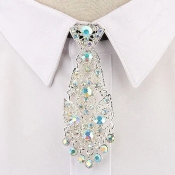 Moda Osebnost Kristalno Neckties Trendy Splošno Korejski Vino Stranka Poročni Obred Kovinski Kratek Luksuzni Kravato Moški Dodatki