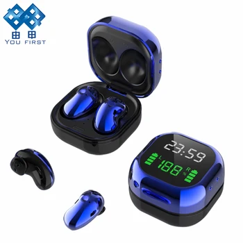 S6 Plus Slušalke Bluetooth Slušalke 5.1 TWS Čepkov LED Zaslon 6D IPX4 Brezžične Slušalke Z Mikrofonom Handfree Za Mobilne