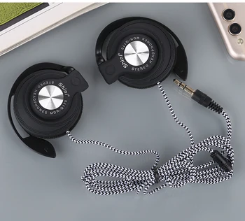 Universal 3,5 mm Žične Slušalke HIFI Stereo Kovinski Slušalke Heavy Bass Slušalke na uho Nastavljiv Uho kavelj slušalke za telefon