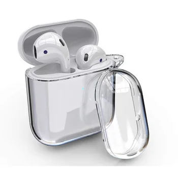 Kristalno Srčkan Slušalke Primeru Za Apple AirPods Primeru Silikonski Prozorni Zaščitni Pokrov Za Airpods Pribor Za Polnjenje Box
