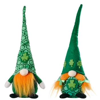 Irski Marca Festiva Dan Gnome Leprechaun Deteljica Ročno Švedski Tomte Plišastih Igrač Lutka Doma Okraski