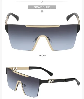 Novi luksuzni kovinski brez okvirjev enodelne ženske pilotni sončna očala športna trend moda za moške blagovne znamke design sončna očala Oculos De Sol