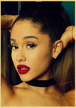 Znana Ameriška pevka in igralka Ariana Grande Retro Plakati Kraft papir, Kraft Papir Natisne Dom/ Soba/Bar Dekor Stenske Nalepke