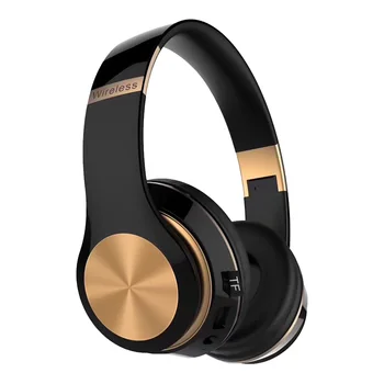 Bluetooth Slušalke 5.0 3D Stereo Zlato Barvo Brezžične Slušalke z Mikrofonom Zložljive Slušalke Brezžične Slušalke Podpira TF kartice