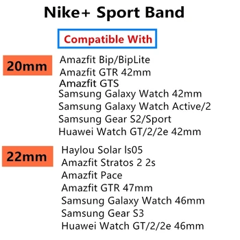 20/22 mm watch band za Samsung prestavi s3 Frontier/Classic Sport Dihanje silikonsko zapestnico Galaxy watch 46mm/42mm/Aktivna 2 Trak
