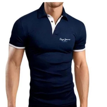 Moške natisnjeni moda poletje dihanje golf moška Polo majica za prosti čas poslovnih kratek rokav znoj absorpcije in hitro sušenje