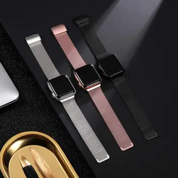 Milanese trak Za Apple watch serie 6 5 4 se 3 iWatch band 42mm 38 mm Kovinska zapestnica iz Nerjavečega jekla Apple Watch band 44 mm 40 mm