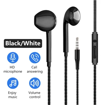 Mobilni Žične slušalke Slušalke za V Uho 3,5 mm Šport Čepkov z Bas Telefonske Slušalke Žične Stereo Slušalke Mikrofon Glasbo, Slušalke
