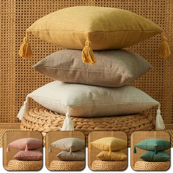 45 cm Vrgel Pillowcases Barva Bombaž in Lan Rese Objem Pillowcases Sloga Art Dekor Kvadratnih Blazino Blazine Pokrov