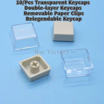 5/10/Kos dvoslojni Keycaps Izmenljive Papir Posnetke po Meri MX Stikalo Relegendable Keycap Lupini za Zaščito Preglednih Keycap DIY