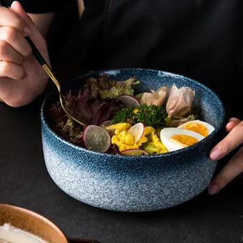 Japonski slog keramični rezanec bowl restavracija juha skledo ramen hrano, sadje, riž skledo namizna restavracija, kuhinja orodje