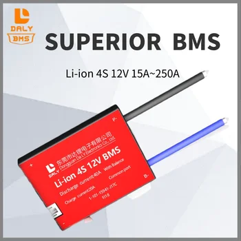 Daly Strojne opreme BMS 18650 Litij-ionska Baterija Li-ion 4S Bms 12V 15A~250A Skupne Vrata z Ravnovesja za Sončno Energijo Baterije Bms