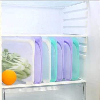 Tri-color Večnacionalnih Gretje Hrane Vrečko Silikonski Vakuumsko Shranjevanje Živil Vrečko Kuhinji Shranjevanje za Shranjevanje Posode vrečke Pakiranje
