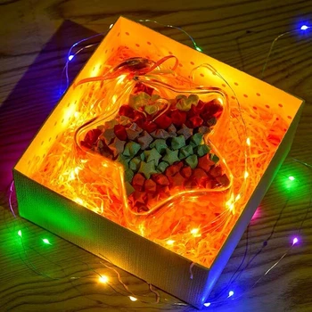 LED bakrene žice niz luči garland torto, darilo polje svetlobna okrasitev, luči Božič stranka dekoracijo CR2032 baterije pogon