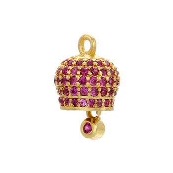 ZHUKOU Zlata barva Candy Bell Obesek za Ženske DIY ročno izdelani Uhani, Ogrlica Nakit Dodatki Oskrbuje Debelo VD906