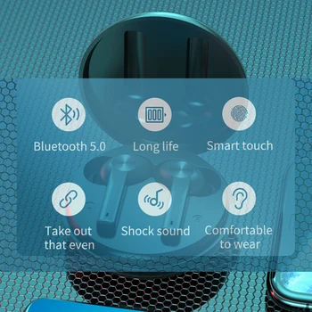 TWS Bluetooth Slušalke Brezžične Čepkov Touch Kontrole Za Xiaomi Brezžične Slušalke Stereo Bas 9D Stereo Slušalke za Prostoročno