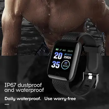 2021 116Plus Y68 Moški Ženske Pametno Gledati Srčnega utripa Fitnes Tracker Smartwatch IPX7 Nepremočljiva Športne Ure D13 D20