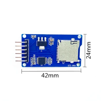 1pcs/veliko Micro SD, mini TF card reader modula SPI vmesnik z ravni pretvornik s čipom za arduino