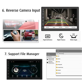 7inch 2Din avtoradio Android 8.0 1+16 G Multimedijski Predvajalnik, GPS, WIFI, Bluetooth Predvajalnik z Vzvratno Kamero za Toyota za Volkswagen