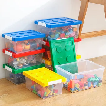 Gradnik Škatla Za Shranjevanje Igrač Organizator Otroci Lego Polje Stackable Blok Primeru Posodo Namizje Mirovanju Imetnika