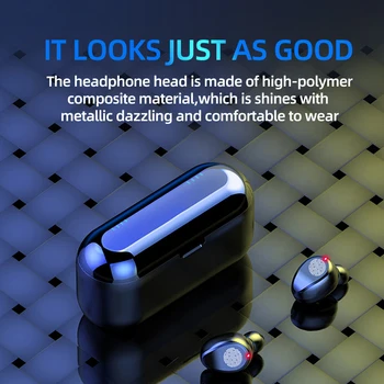 Novo F9 Brezžična tehnologija Bluetooth 5.0 Slušalke TWS Mini HI-fi V uho Šport Teče Slušalke Podpora iOS/Android Telefonov HD Klic