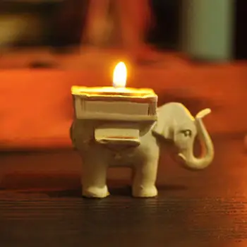 Nov Prihod Retro Srečni Slon svečnik Čaj Luči svijećnjak Svečnik Poroko Korist Dom Dekoracija dodatna Oprema