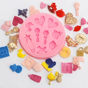 Otroška igrača dobave Plesni Silikona, Fondat Torta Dekoraterstvo Orodja Čokolada Peko Plesni 3D Sladkorja obrti Smolo Gline Domače Bakeware